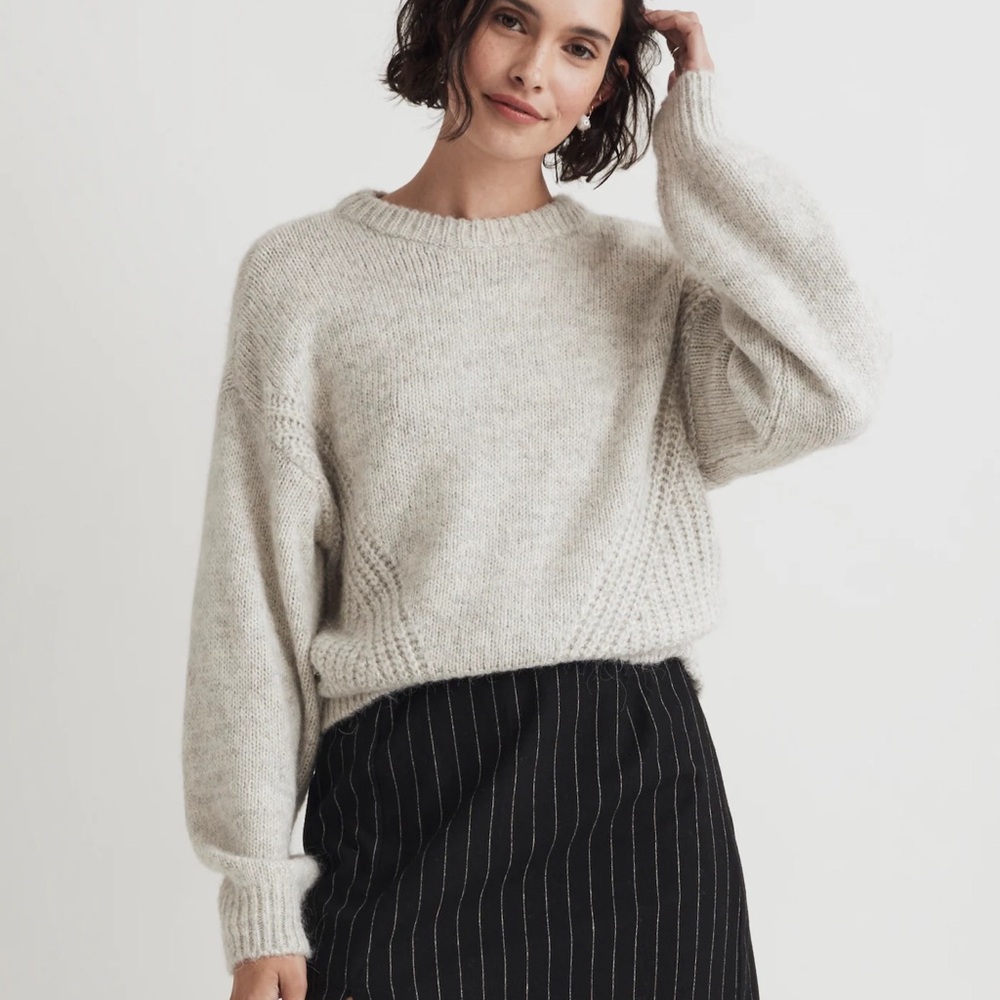Wool-Blend Wedge Sweater